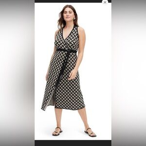 Diane Von Furstenberg for Target wrap dress. Black and white basket weave print.